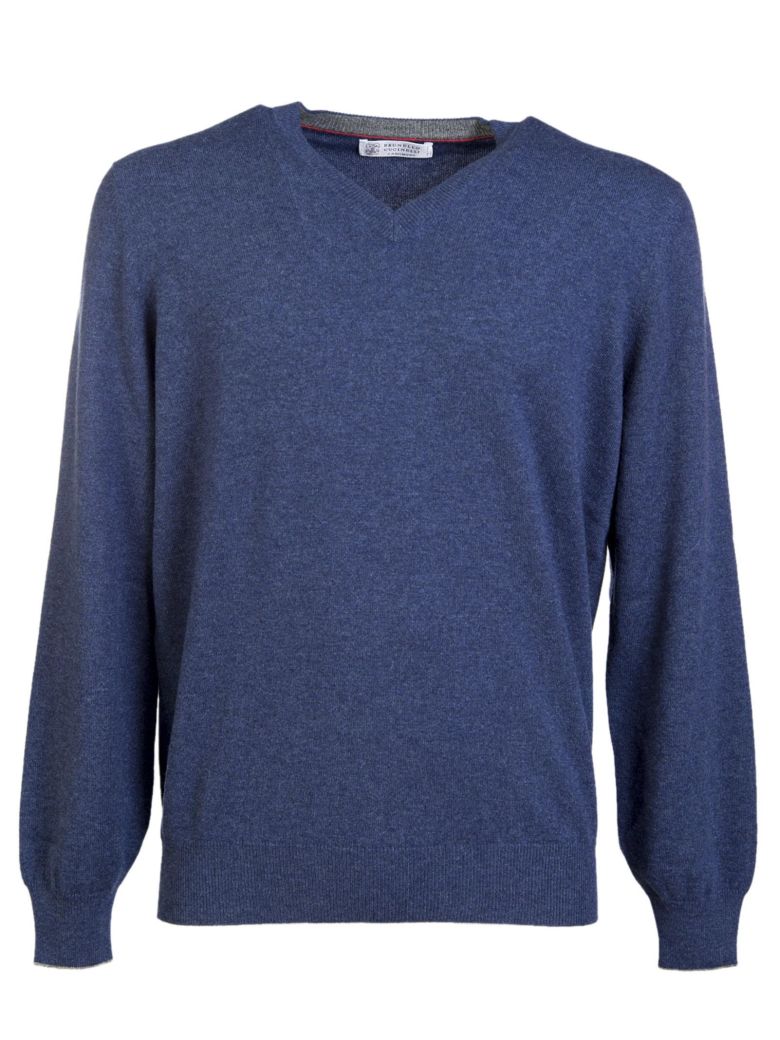 Brunello Cucinelli Classic Sweater, Bluette | ModeSens