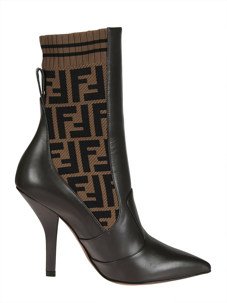 italist | Best price in the market for Fendi Fendi Ff Motif Ankle Boots ...