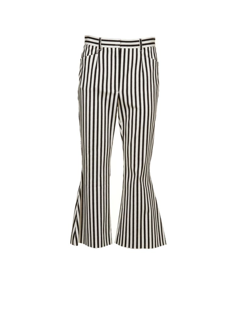 DOLCE & GABBANA STRIPED CROPPED TROUSERS,10584560
