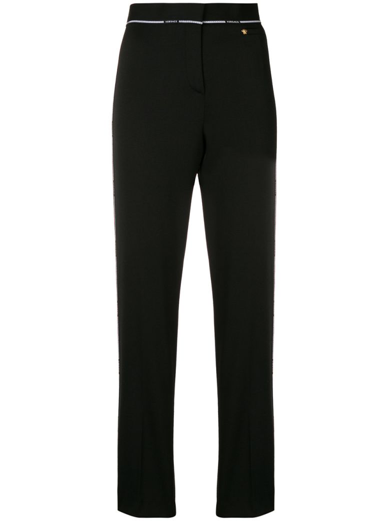 VERSACE SIDE BAND TAILORED TROUSERS,10628375