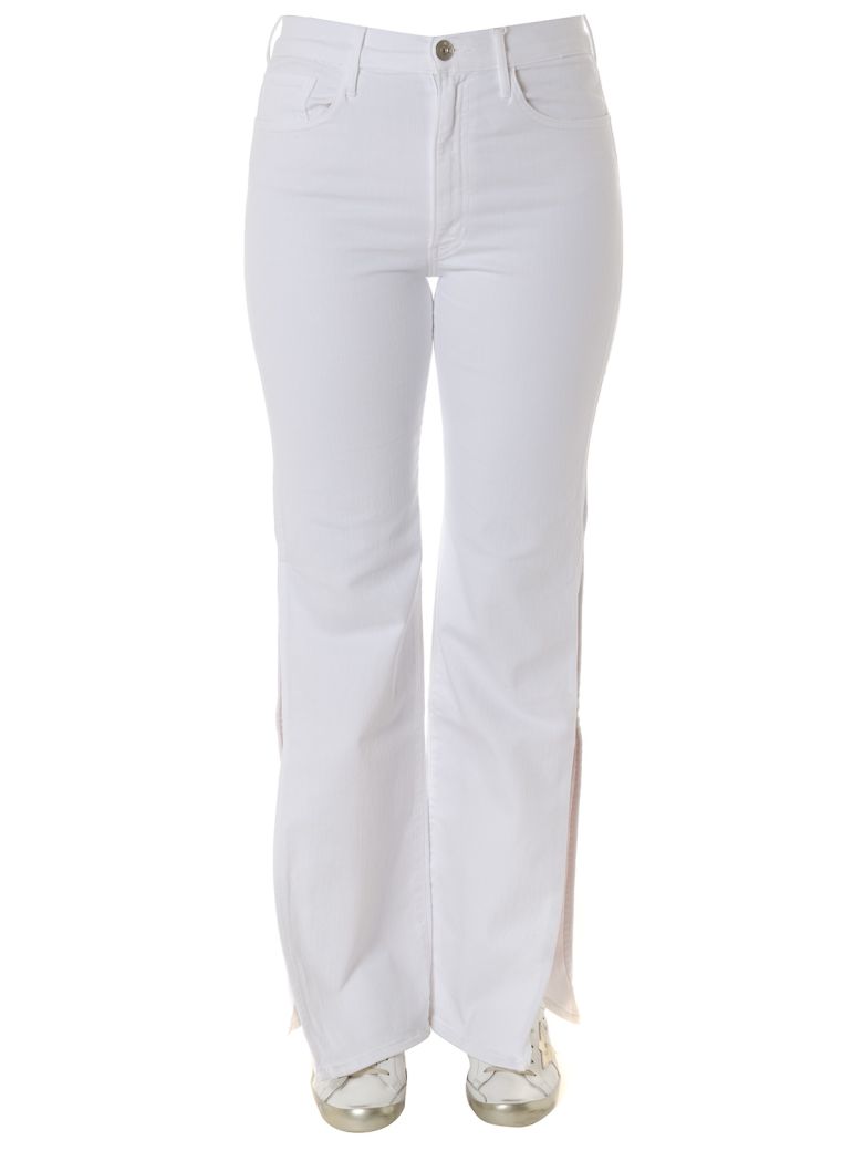 3X1 WHITE ADELINE STRETCHED COTTON JEANS,10614283