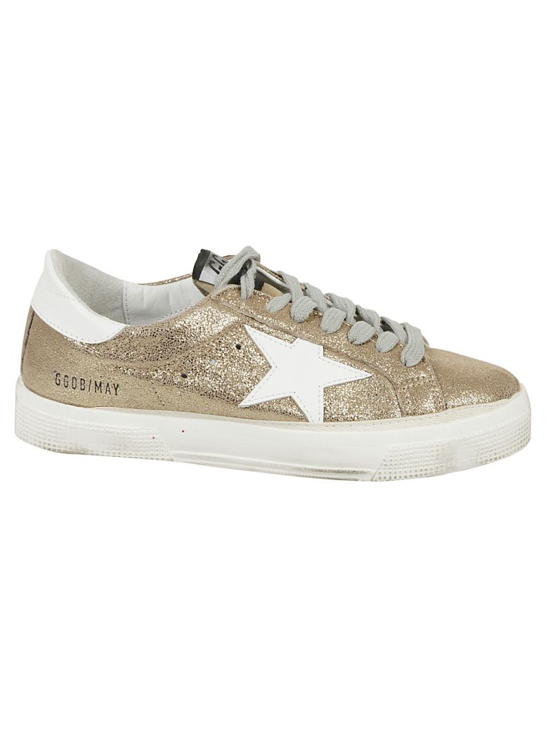 GOLDEN GOOSE MAY GLITTER SNEAKERS,10593700