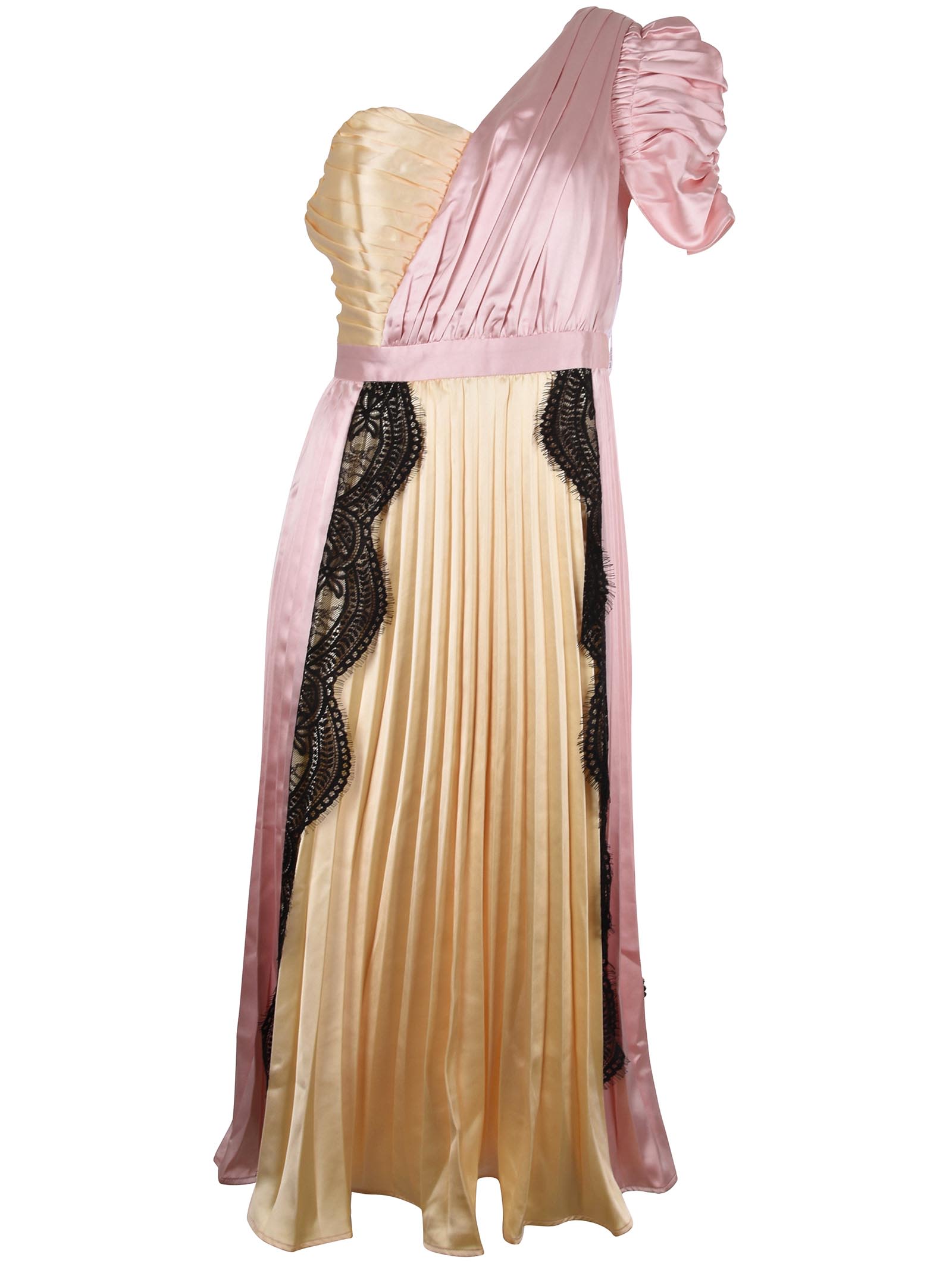 Self-portrait Self Portrait One Shoulder Lace Trimmed Midi Dress