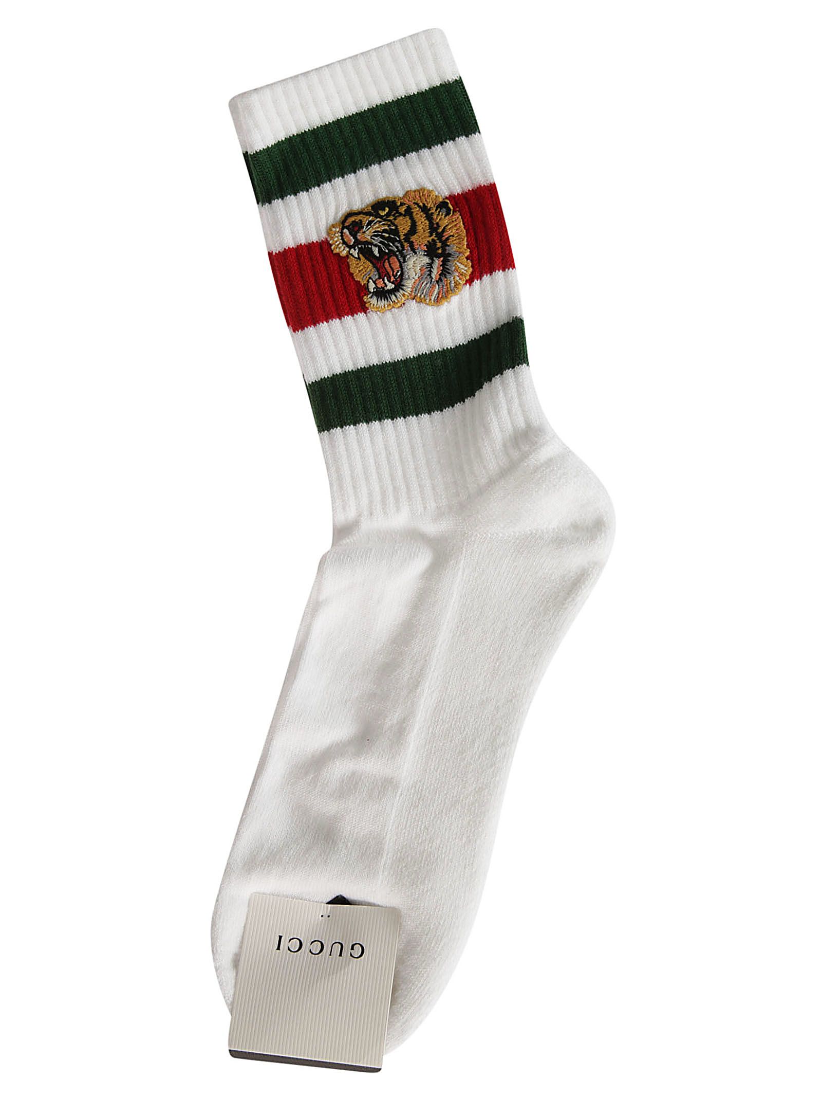 Gucci Tiger Motif Socks - green - 10551441 | italist