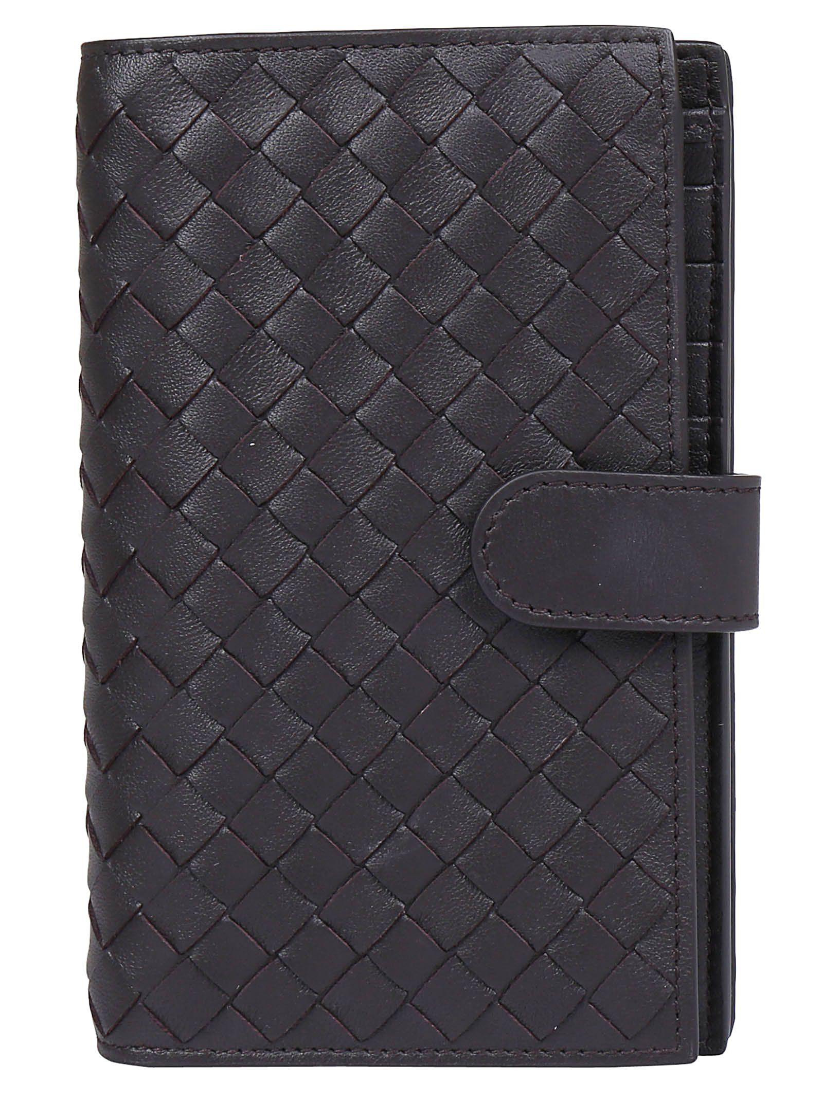 bottega veneta crossbody wallet in espresso