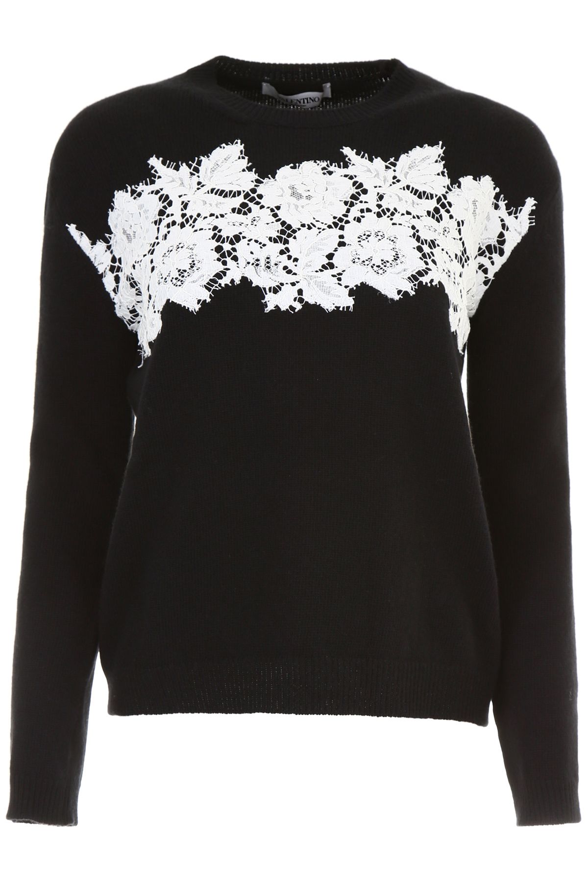 VALENTINO PULLOVER WITH LACE INSERT,10624180