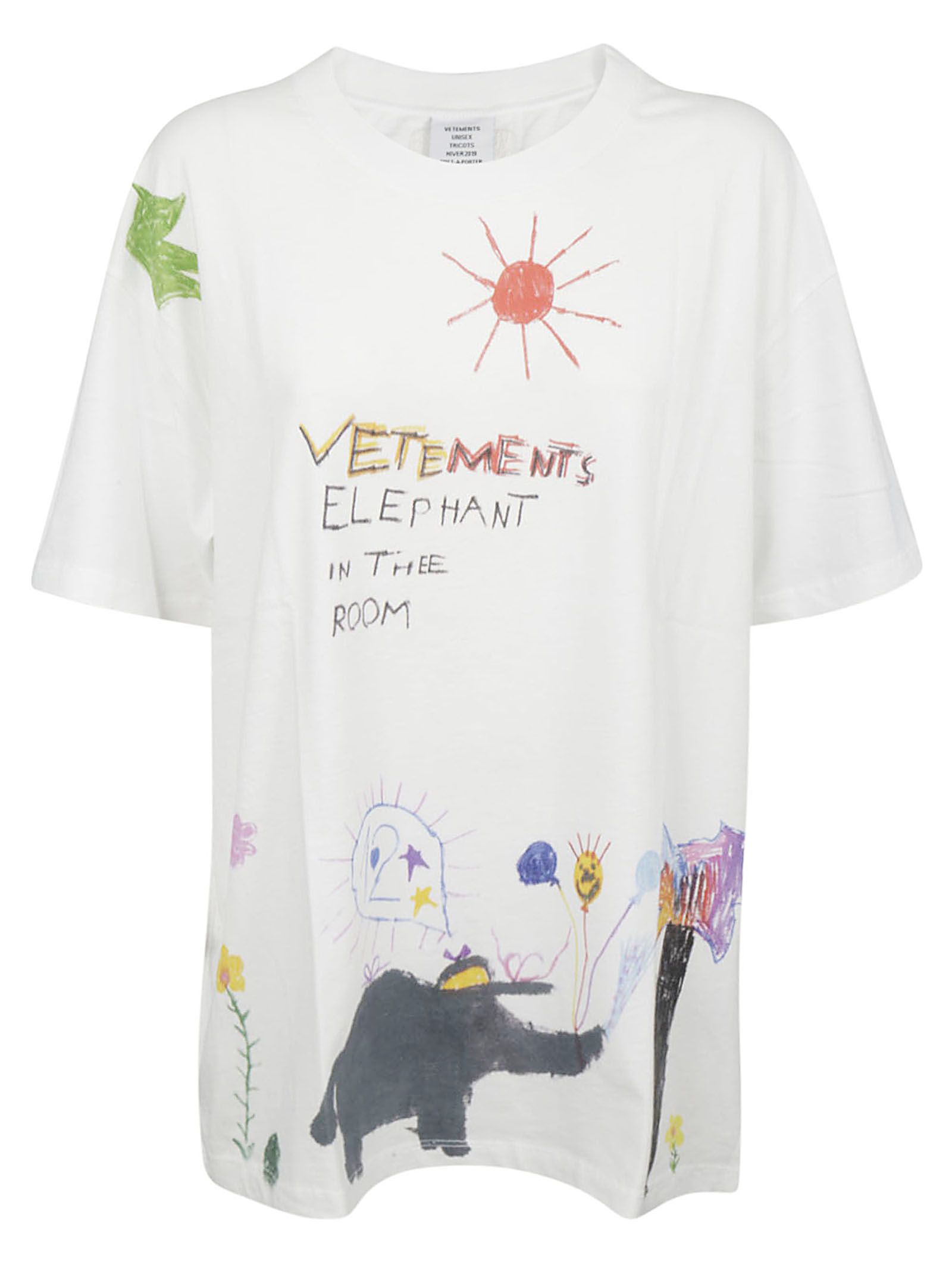 Shop Vetements Elephant In The Room T-shirt In White