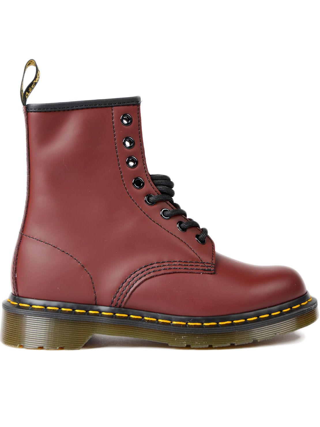 DR. MARTENS BORDEAUX SMOOT BRUSHED LEATHER LOW BOOT, CHERRY+RED | ModeSens