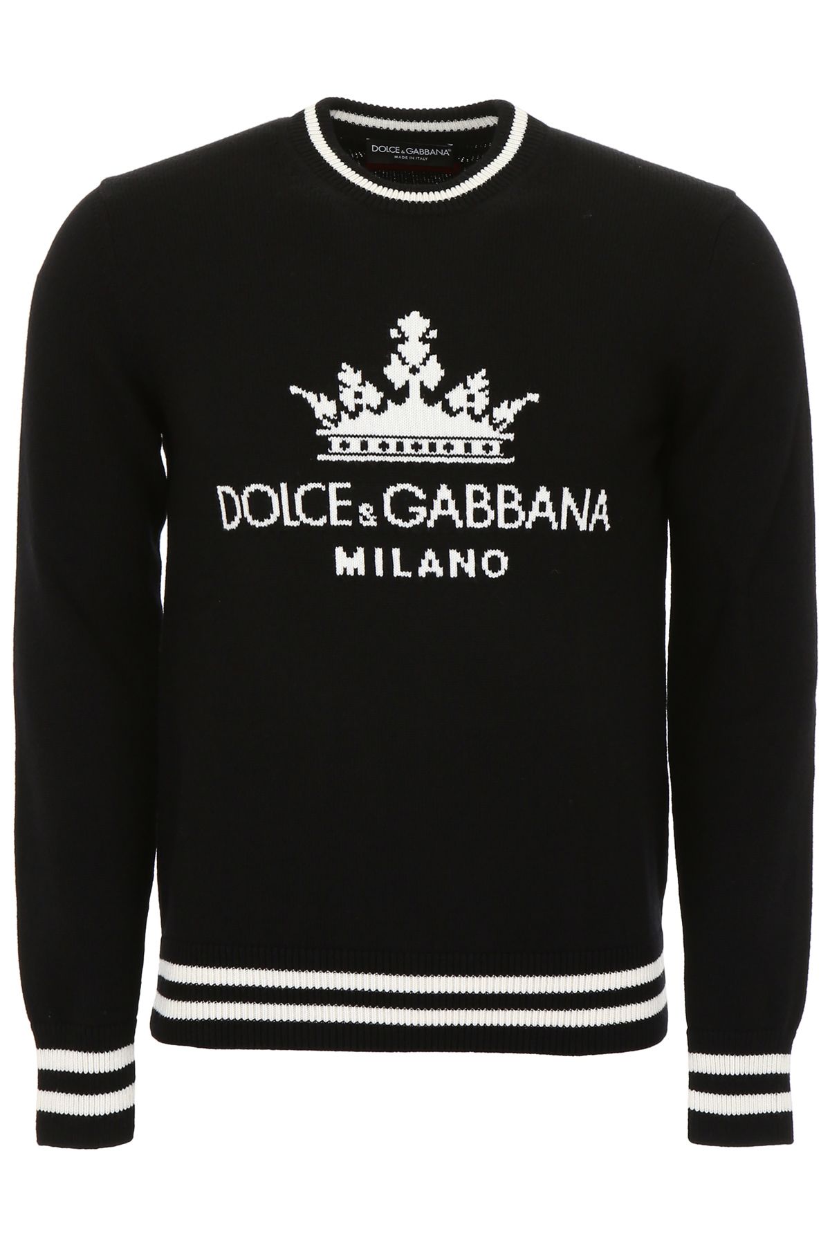 dg milano pullover in variante abbinata|nero