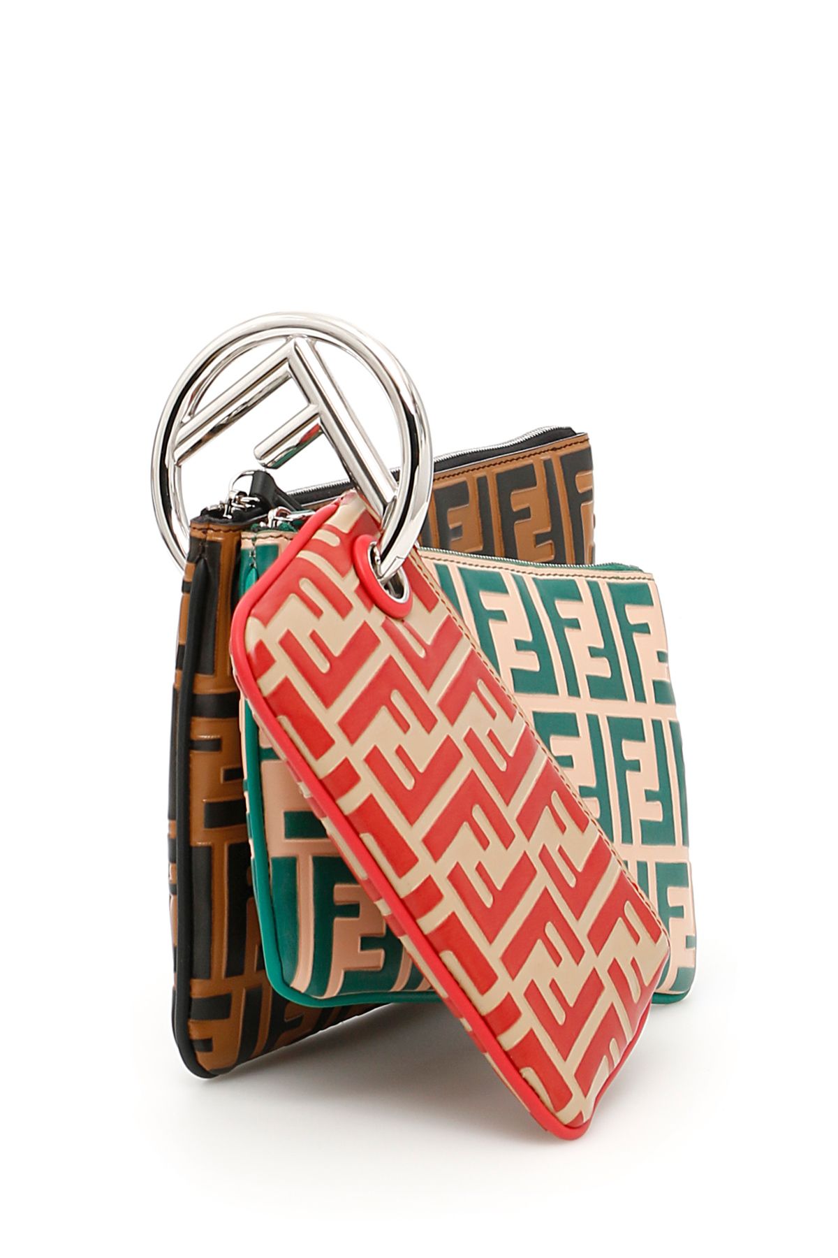 ff triplette clutch - fiamma giada tab|marrone, womens clutches