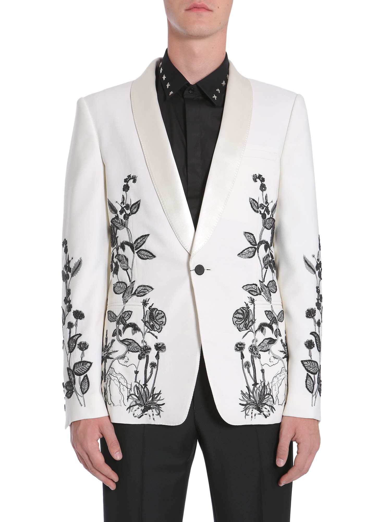 Alexander McQueen - Floral Printed Jacket - BIANCO, Men's Blazers | Italist