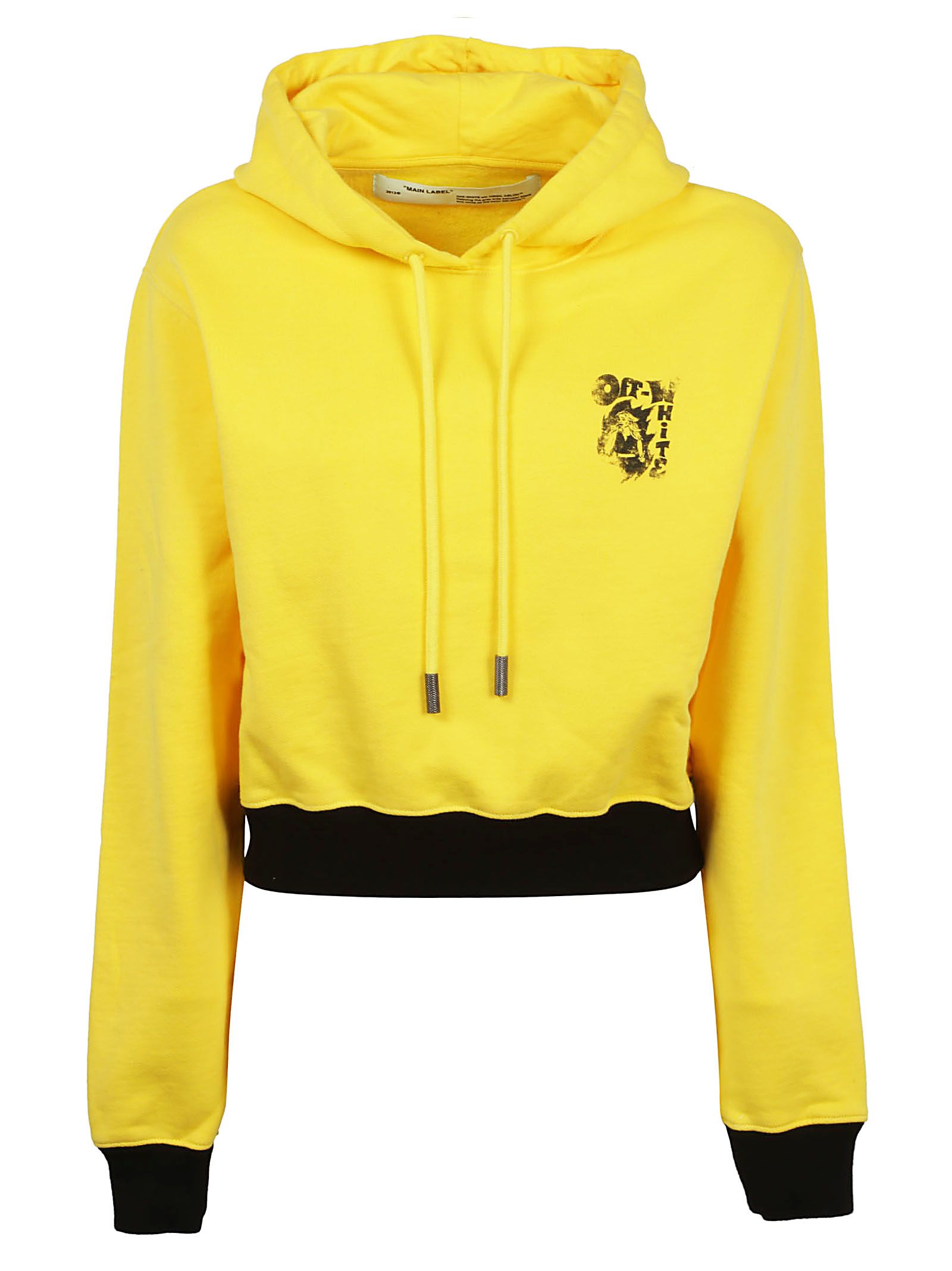 Off-White Logo Hoodie - Yellow - 10635847 | italist