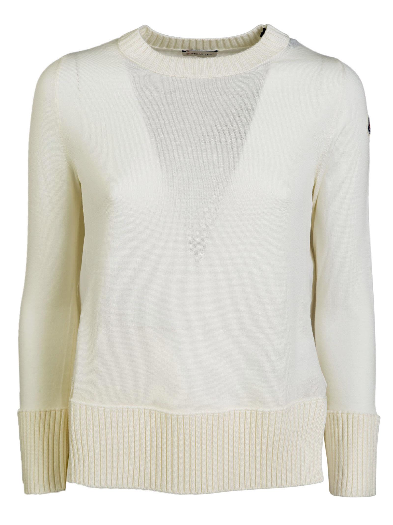 moncler white sweater moncler white sweater