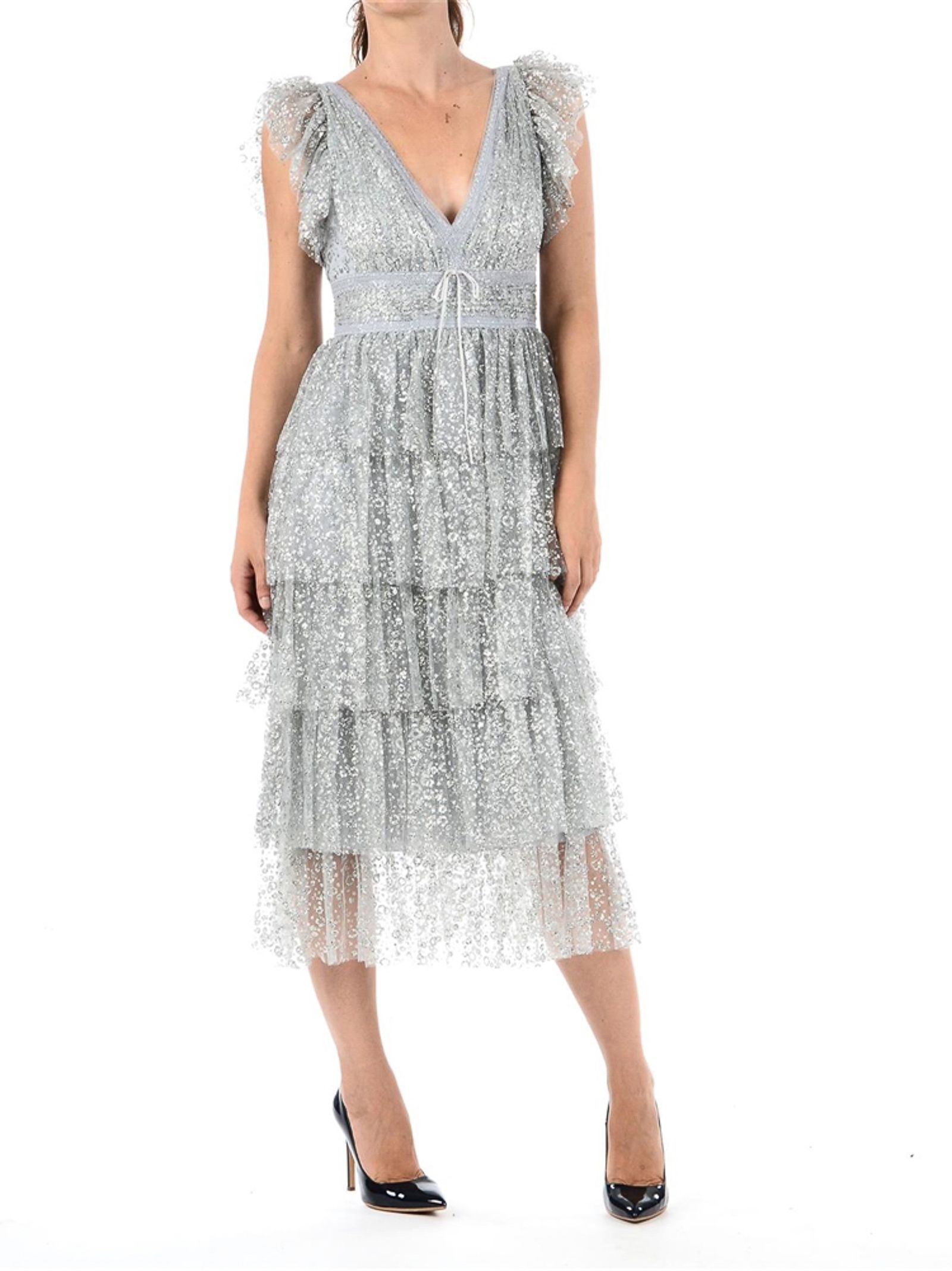 marchesa silver gown