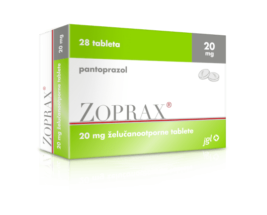 Zoprax 20 mg želučanootporne tablete