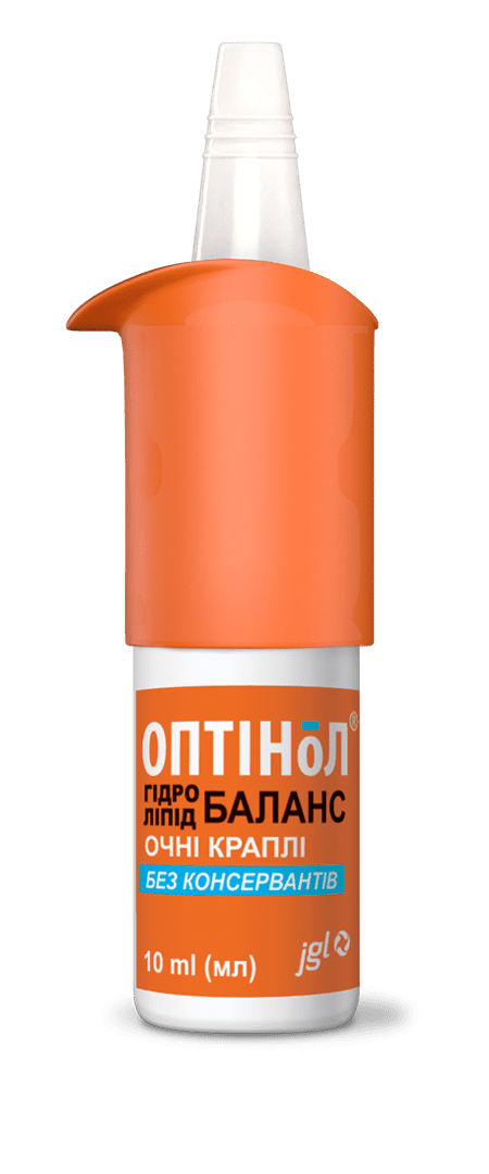 Краплі очні Оптінол® ГІДРО ЛІПІД БАЛАНС пляшковий механізм