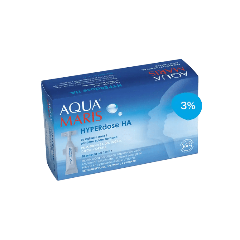 AQUA MARIS HYPERdose HA ampule za ispiranje nosa i primjenu putem aerosola