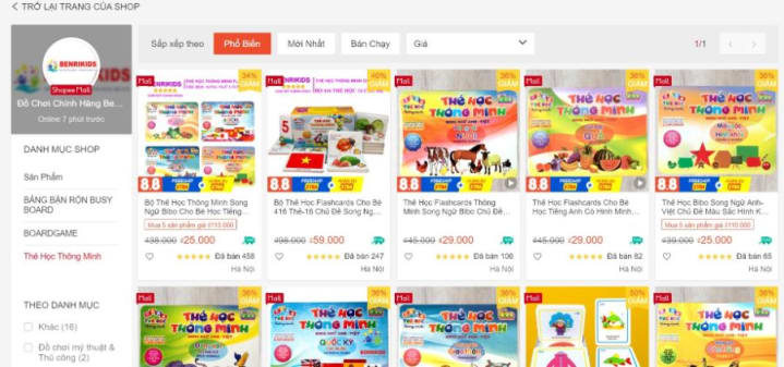 Top 4 cửa hàng shopee uy tín bán Flashcard học tiếng Anh cho trẻ em