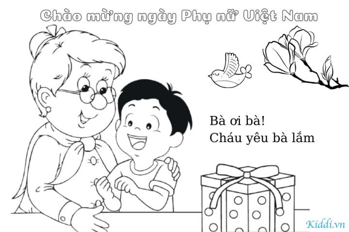 Bé yêu của bạn sẽ rất thích tô màu và tặng những bức tranh nhỏ đáng yêu cho những người quan trọng trong cuộc sống của mình. Mẫu tô màu chúc mừng 20/10 sẽ giúp bạn và con trẻ thể hiện tình cảm với những phụ nữ đặc biệt trong cuộc đời.