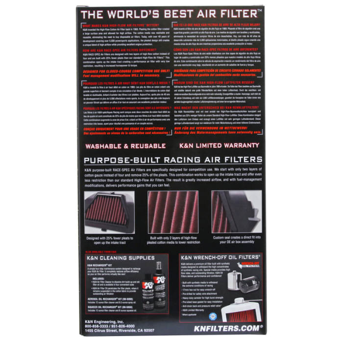 K/&N KA-1008R Kawasaki Race Specific Air Filter K/&N Engineering