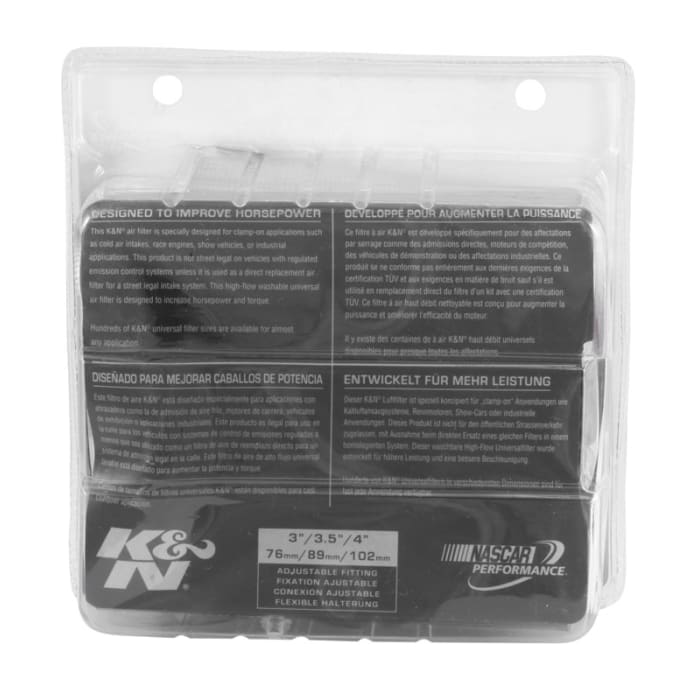 Round Tapered//Centered K/&N RG-1001BL Universal Chrome Air Filter 5.5/"