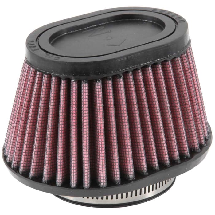 RED 1996 UNIVERSAL 64mm 2.5/" Chrome Top Rubber Bottom AIR INTAKE FILTER