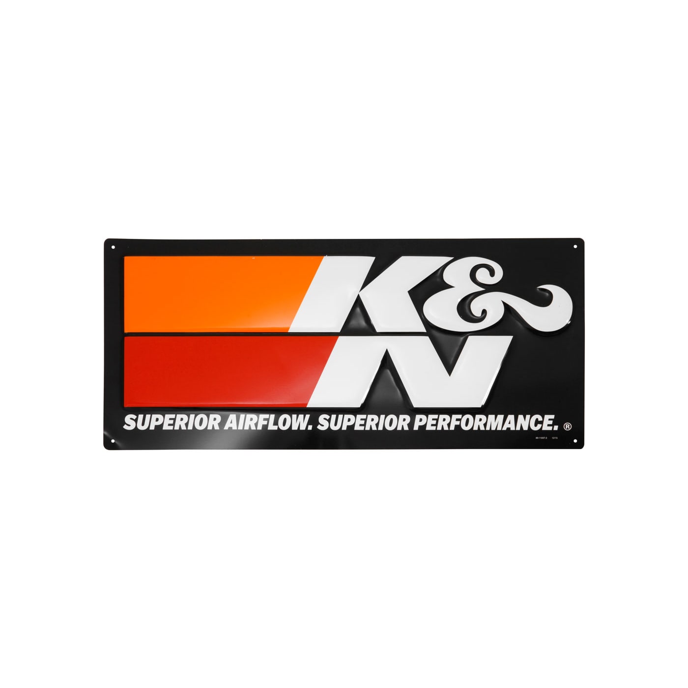 K N Embossed Metal Sign