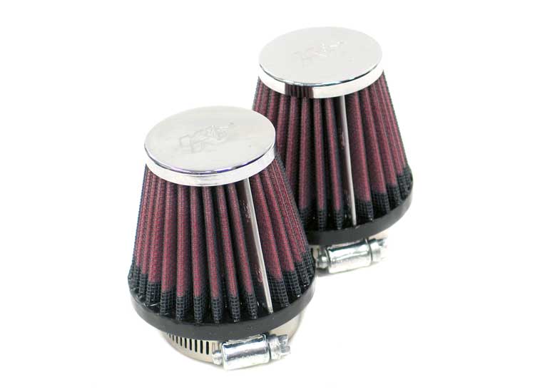 K&N Universal Powersport Motorcycle RC-3680 Chrome Oval Tapered Air Filter