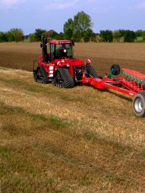 Kverneland PW RW, transported by tractor