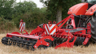 Kverneland QualidiscFarmer operating up to 10cm deep, user friendly setting and good levelling and controlled soil flow