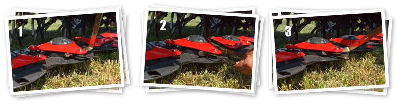 Plain Mowers - VICON EXTRA 328F - 332F - FRONT MOUNTED DISC MOWER, with its responsive headstock makes it easy to use