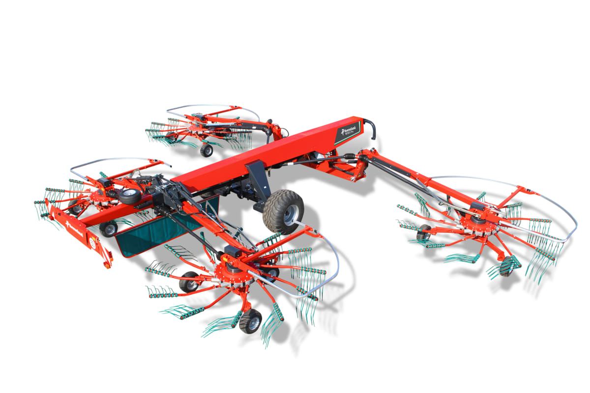 Four Rotor Rakes - Kverneland 95130C Pro, simple electric control and high performance on field