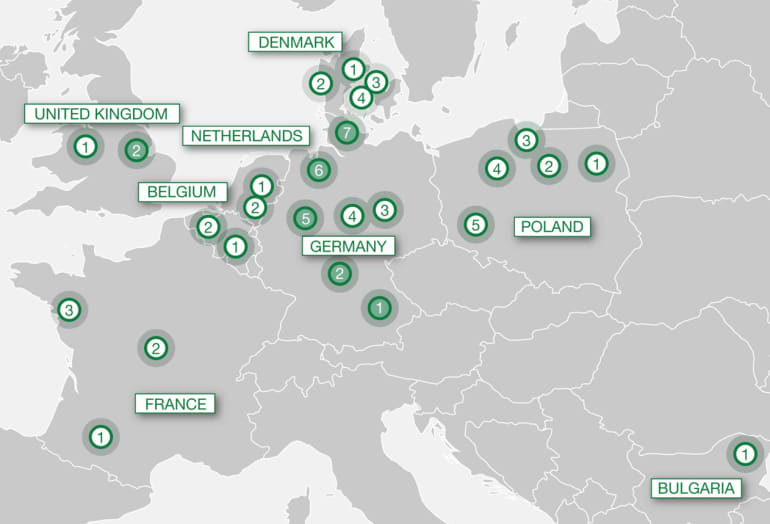 Pruebas de campo en toda Europa