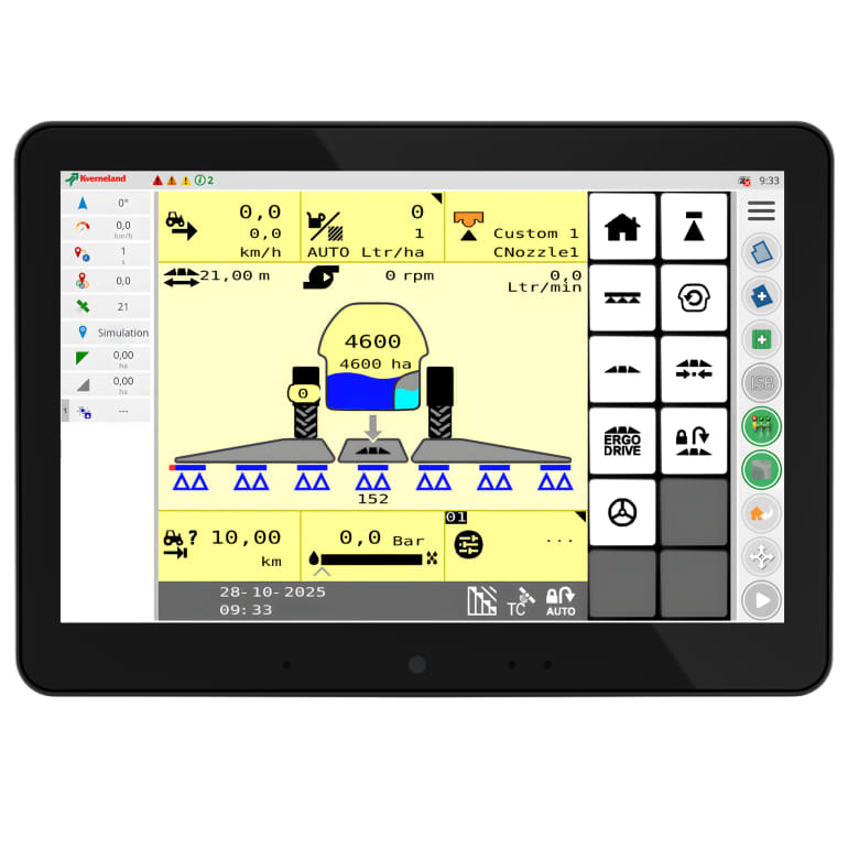 Kverneland - iXspray - interfejs użytkownika