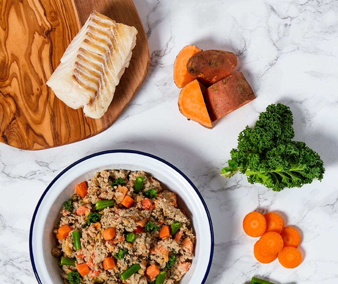 Fresh ingredients used in the Butternut white fish recipe