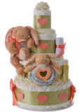 Guess How Much I Love You 4 Tier Diaper Cake by Lil' Baby Cakes