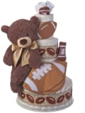 Let's Play Football Diaper Cake for Boys by Lil' Baby Cakes