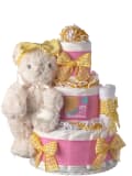 You are My Sunshine Girl's Diaper Cake by Lil' Baby Cakes