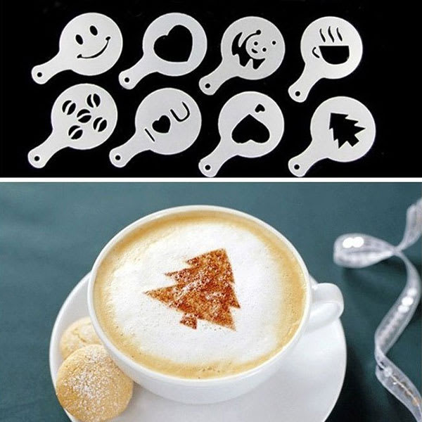 Creative 16pcs coffee decoration stencil spoons slider 1 bkj7e0