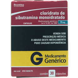 Cloridrato de Sibutramina / Sibutramina - Medley - 15mg - 3 unidades - (90Comp)
