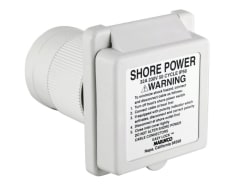 Inlet, 32A 220V, Square, White