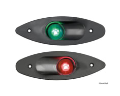 Built-in Side Navigation Lights made of ABS - 112,5u00b0 right green - Black