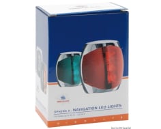 Sphera II LED Navigation Lights up to 20 m, Mirror-Polished Stainless Steel Body - 112,5u00b0 left red