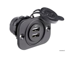 Double USB socket (Black)