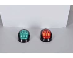 Led Naviagationlights Black Set (starboard+port)