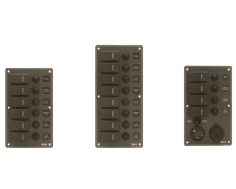 Switch Panels (Sealed Rocker Switches) - 4P Water-resistant with Backlight, Voltmeter and USB Charger