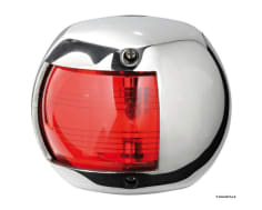 Classic 12 Navigation Lights Made of Mirror-Polished AISI316 Stainless Steel - 112,5u00b0 left red