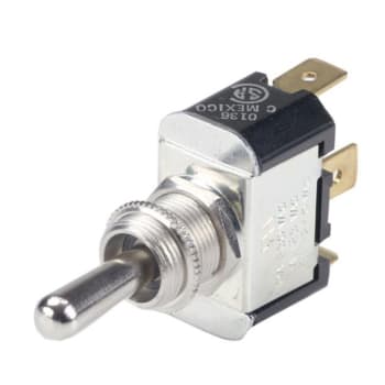 Nickel Pltd Brass Toggle Switch Sp/st On/off (555010)