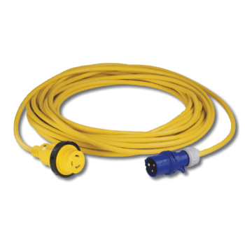 Cordset, 16A 230V, 20M, With European Plug, Yellow