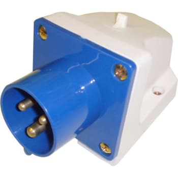 Splashproof Low Profile Inlet (Male) 16A 220VAC 2P+E IP44